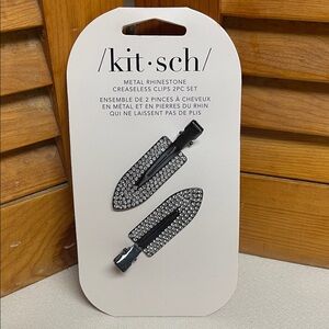 Kitsch Black Rhinestone Creaseless Hair Clip Set